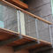 Balkon Balustrade Flexible Stainless Steel Cable Mesh X Cenderung Tinggi Terbuka Luas pemasok