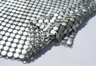 CINA Tirai aluminium berpayet aluminium logam, Mesh kain tirai lembut tekstur pemasok