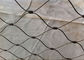Kebun Binatang Fleksibel Cable Mesh Rhombus Bird Aviary Wire Rope Jaring Instalasi Mudah pemasok