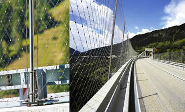 Jembatan Balustrade Stainless Steel Rope Mesh, Cable Mesh Netting Ferrule / Rajutan